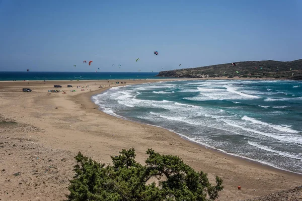 Weitwinkelblick auf Prasonisi auf Rhodos-Insel, Griechenland — Stockfoto