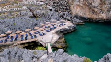 Girit adasında Kalypso plajı, Yunanistan