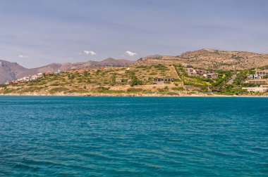 Yunanistan'ın Girit adasının Elounda körfezinde Spinalonga adası
