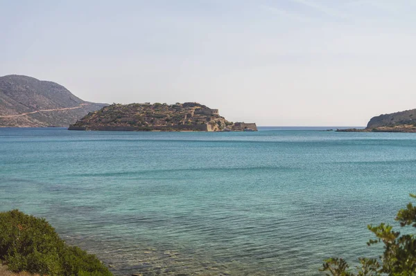 Spinalonga-Insel in der Elounda-Bucht der Betoninsel in Griechenland — Stockfoto