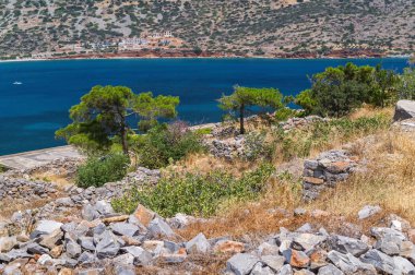 Yunanistan'ın Girit adasının Elounda körfezinde Spinalonga adası