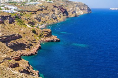 Volkanik ada Santorini güzel manzaralar, Yunanistan