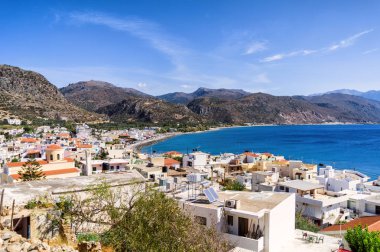 Paleochora streets and building in Crete island, Greece`