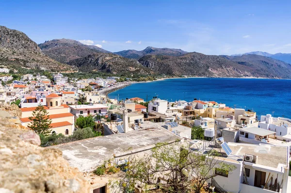 Paleochora streets and building in Crete island, Greece`