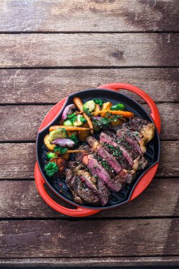 Izgara Dana biftek ızgara demir Pan, kopyalama alanı