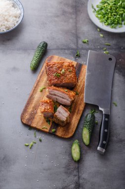 Domuz yağı ile gevrek deri kopya alanı, üstten görünüm