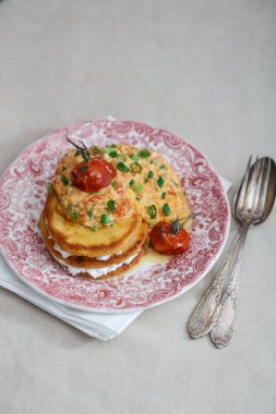 Huevos pericos veya Kolombiya çırpılmış yumurta, kopya alanı