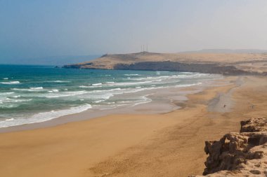 Sabah görünümü beach Atlantik Okyanusu kıyısında, Fas
