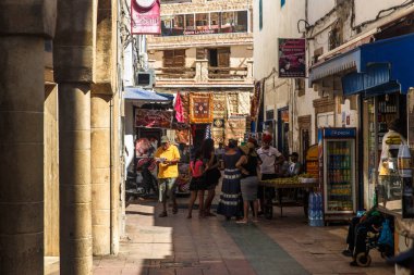 Essaouira, Fas. Ağustos, 2017: sokakları şehrin Essaouira, Morocco.