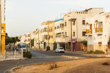 Agadir, Fas - Ağustos, 2017: Agadir sokakları sabah.