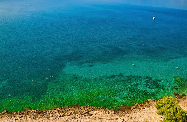 Arvanitia beach from top in Nafplio, Greece — Stock Photo, Image