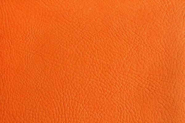 オレンジ色のレザーの質感 マクロ クローズ アップ — ストック写真