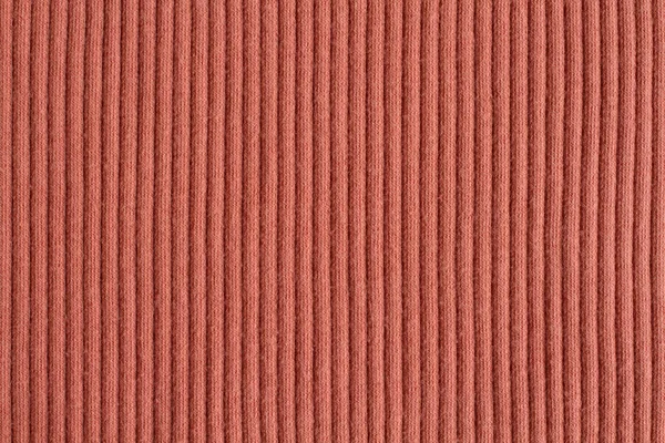 Texture Tricot Coton Brun Rouge Macro — Photo