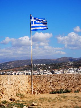 Rethymnon kale Girit Yunan bayrağı