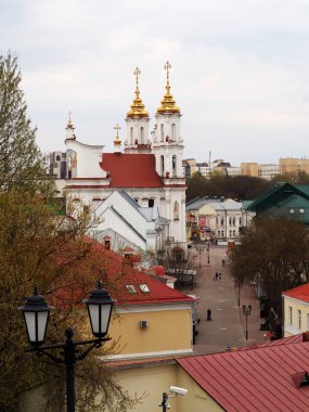 Vitebsk Merkezi Görünümü'nde bahar günü