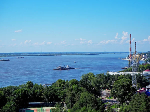 Panorama van Amur in Chabarovsk — Stockfoto
