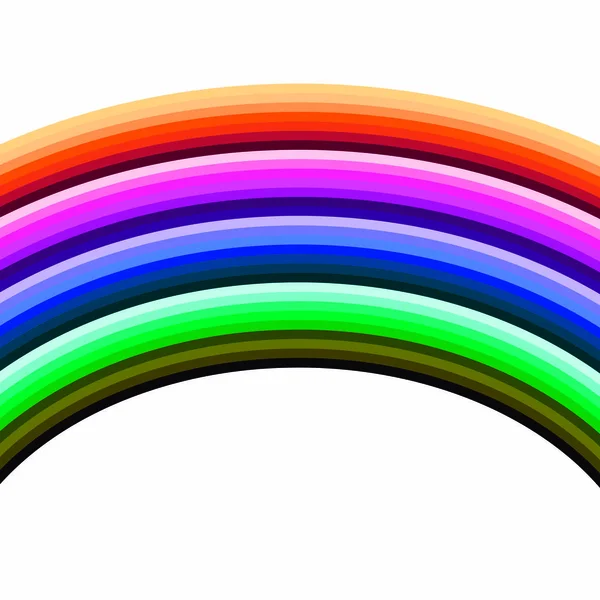 Desenho Vetorial Colorido Arco Íris — Vetor de Stock
