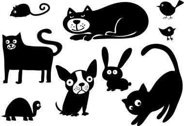 Kaligrafik tasarım elementleri ve hayvanlarla sayfa dekorasyonu