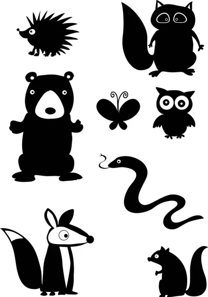 Calligraphic Design Elements Page Decoration Animals — Stock Vector