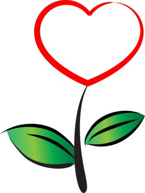 Beyaz arka planda izole edilmiş kalp şeklinde düz ikon, aşk konsepti 