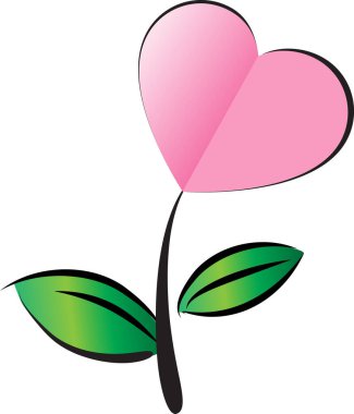 Beyaz arka planda izole edilmiş kalp şeklinde düz ikon, aşk konsepti 