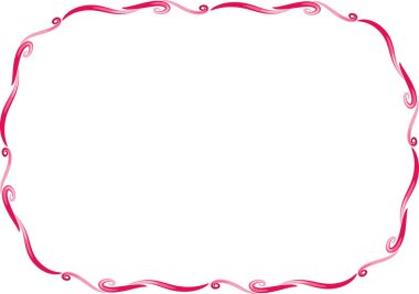 dekoratif kırmızı kurdele ve kenarlar.