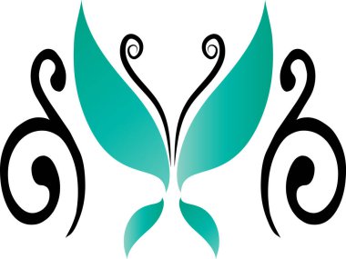 Beyaz arka plan, vektör, illüstrasyon üzerinde izole edilmiş sineğin güzel renkli kelebeğinin vektör çizimi 