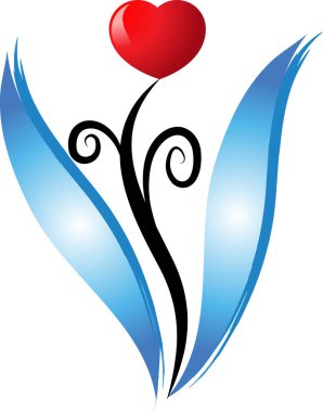 Beyaz arka planda izole edilmiş kalp şeklinde düz ikon, aşk konsepti 