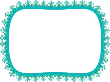 Beyaz arkaplan, vektör, illüstrasyon üzerinde izole edilmiş renkli düz çerçeve  