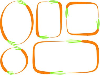 Basit vektör çizimi, çerçeve tasarım şablonu