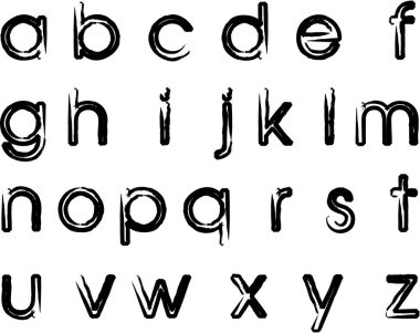 beyaz arkaplan, vektör, illüstrasyon üzerinde izole edilmiş çizgi film dekoratif alfabesi