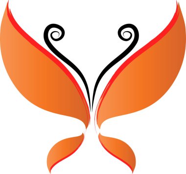 Beyaz arka plan, vektör, illüstrasyon üzerinde izole edilmiş sineğin güzel renkli kelebeğinin vektör çizimi 