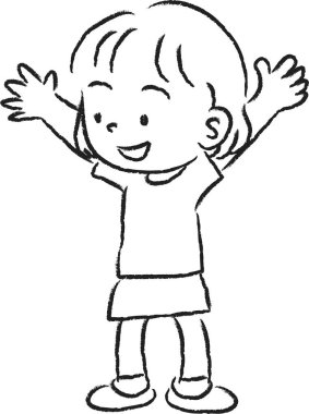 Spor giyim sektöründe beyaz arka planda izole edilmiş, spor anlayışı olan bir çizgi film çocuğu. 