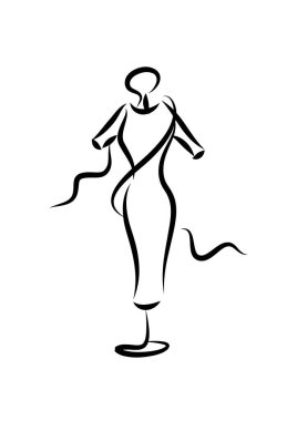 beyaz arkaplanda izole edilmiş logo çizimi