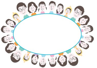 Ebeveynleri beyaz arka planda izole edilmiş bir şekilde karikatür çizen bir grup çocuk, okula geri dönüyor. 