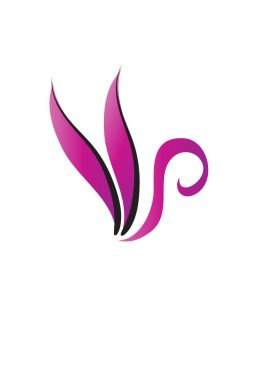 Beyaz arkaplan, vektör, illüstrasyon üzerinde izole edilmiş kuş formunda renkli düz logo