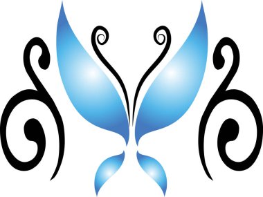 Beyaz arka plan, vektör, illüstrasyon üzerinde izole edilmiş sineğin güzel renkli kelebeğinin vektör çizimi 