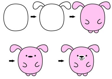 Tavşan vektör çizimi sembolü 