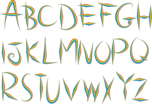 Illustration Vectorielle Ensemble Lettres Colorées — Image vectorielle