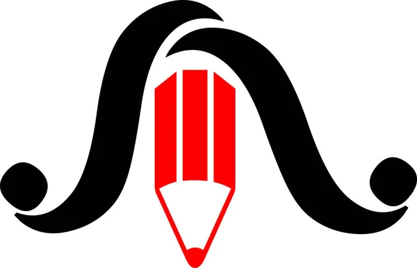 Desenho Animado Logotipo Isolado Fundo Branco — Vetor de Stock