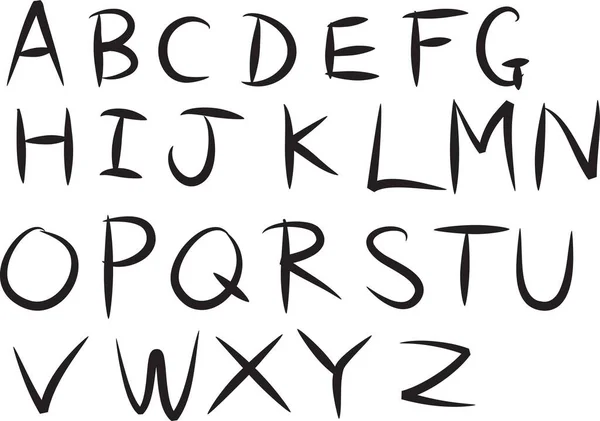 Alphabet Décoratif Dessin Animé Isolé Sur Fond Blanc Vecteur Illustration — Image vectorielle