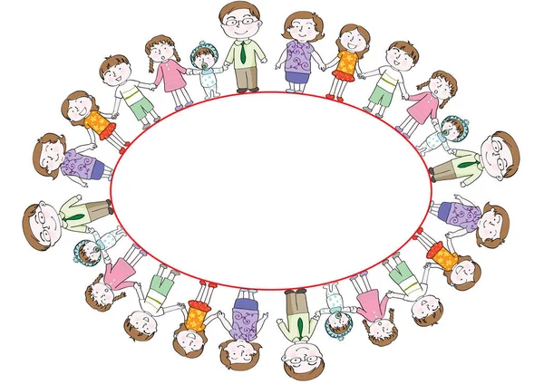 Ebeveynleri beyaz arka planda izole edilmiş bir şekilde karikatür çizen bir grup çocuk, okula geri dönüyor. 