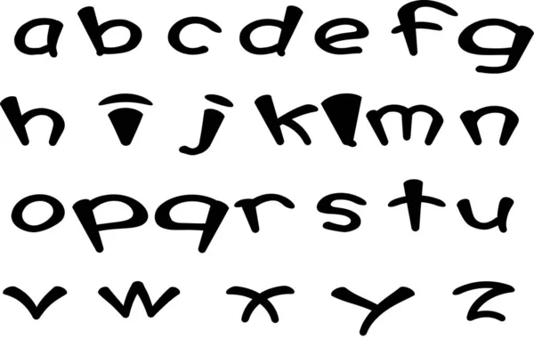 Tecknad Dekorativa Alfabetet Isolerad Vit Bakgrund Vektor Illustration — Stock vektor