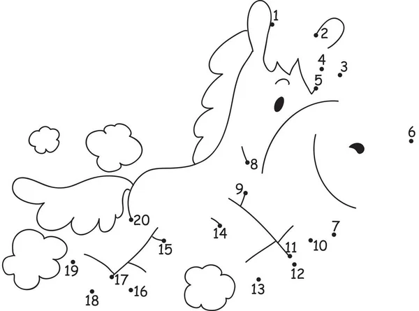 Διανυσματική Απεικόνιση Ενός Χαριτωμένου Αλόγου Κινουμένων Σχεδίων — Διανυσματικό Αρχείο