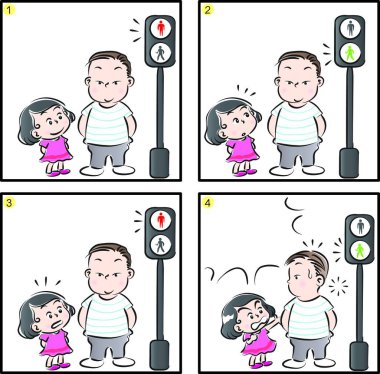 Çizgi filmdeki çocukların birlikte eğlendiği çizgi roman beyaz arka planda izole edilmiş, çocukluk kavramı 