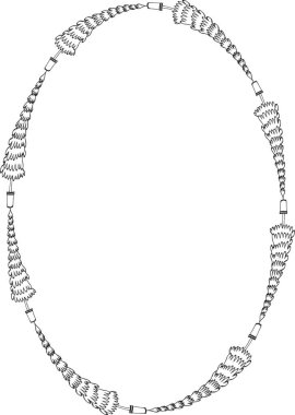 Beyaz arkaplan, vektör, illüstrasyon üzerinde izole edilmiş xmas ağaçlarından neşeli renkli düz dekoratif çerçeve  