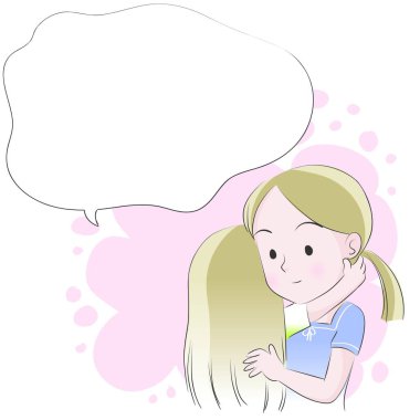 Çizgi film anne ve kızının olduğu kart, mutlu anneler günü konsepti. 