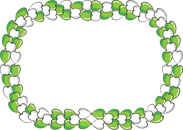 Marco Corazones Globos Concepto Romántico — Vector de stock