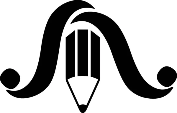 白い背景に孤立したロゴの漫画の描き方 — ストックベクタ