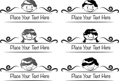 Siyah ve beyaz moda çerçeveleri ve etiketleri vektör kümesi